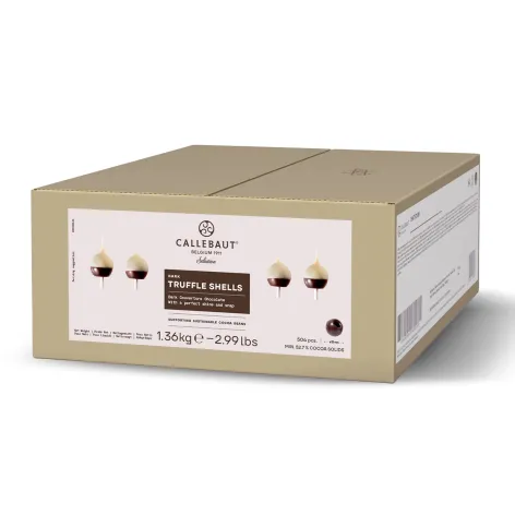 Box of 504.webp Callebaut Dark Chocolate Truffle Shells